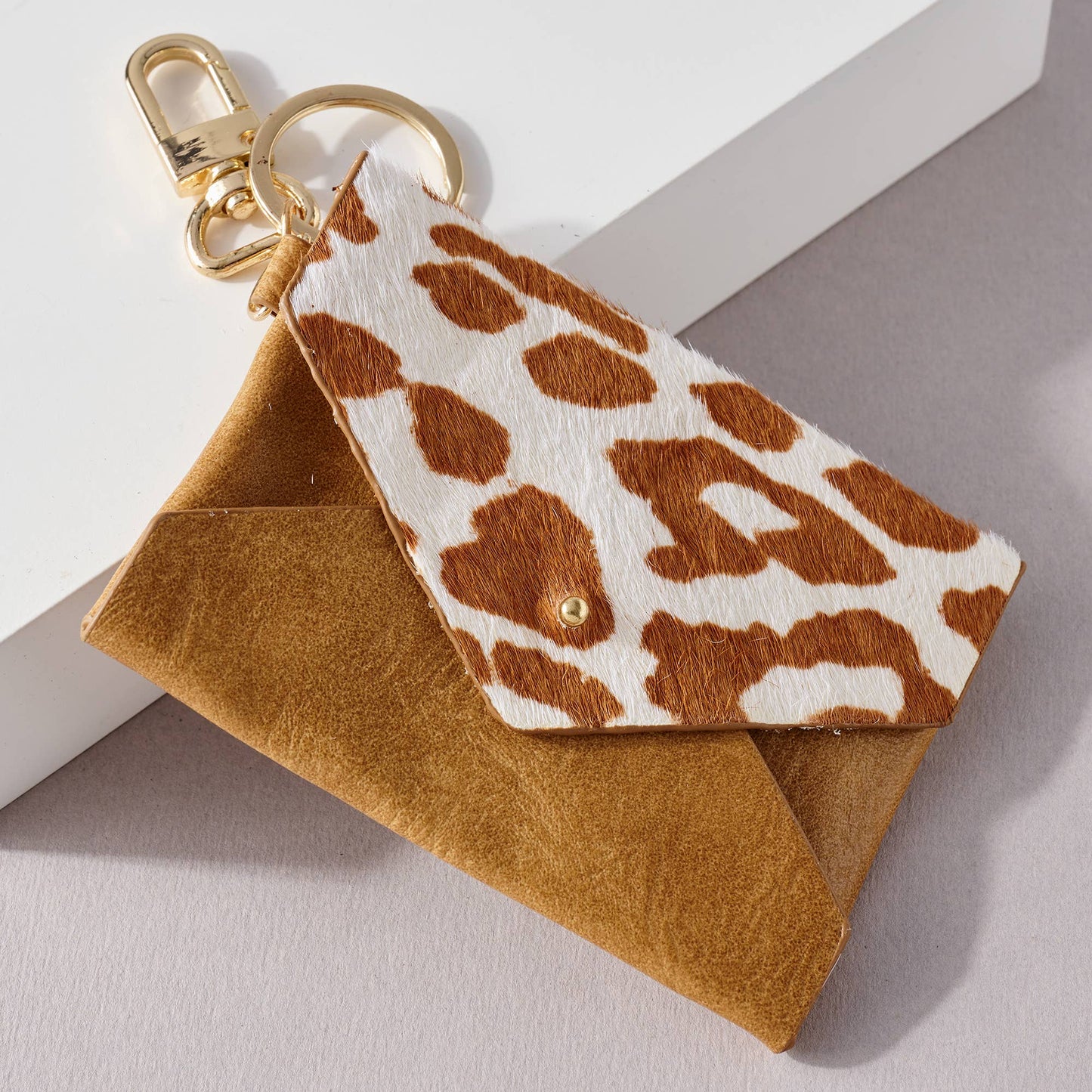 Animal Print Coin Purse Key Chain