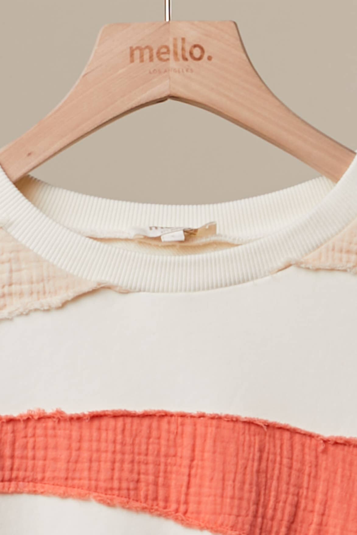 Mixed Fabric Sun Patchwork Sweatshirt