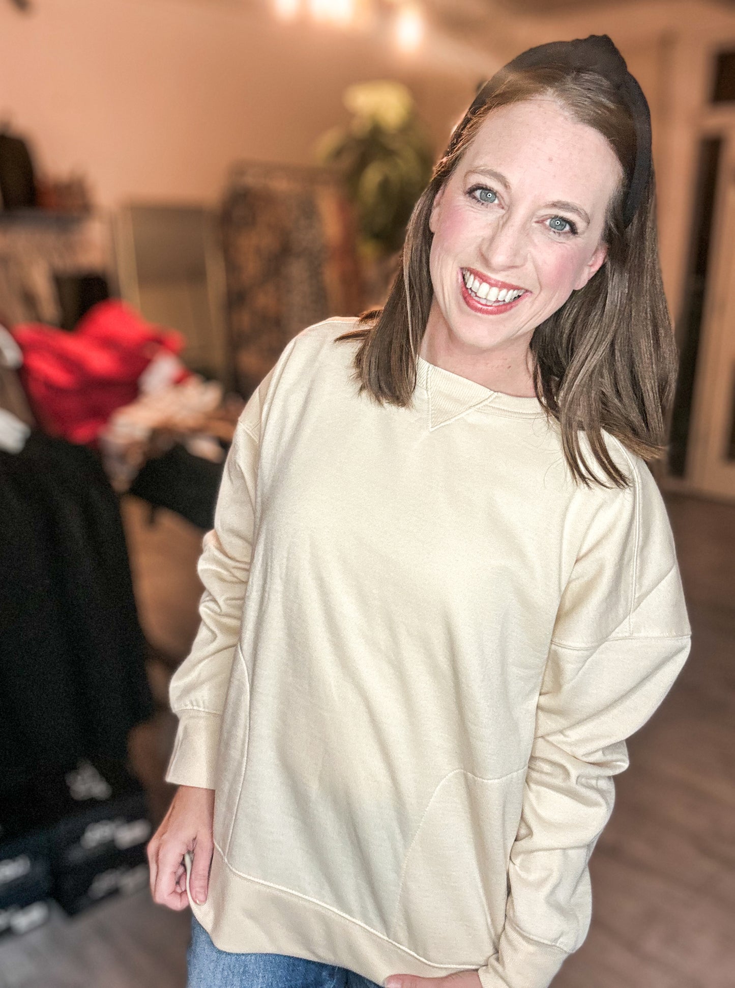 Oversized Casual Comfy Solid Knit Top