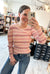 Sweet Stripes Top in Blush Pink