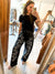 Corded Floral Embroidered Pants