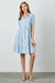 Novelty Texture Woven Tiered Dress in Light Blue