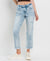 Tummy Control High Rise Straight Jeans in Light Wash by Lovervet