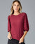 Adagio Top in Cabernet Red