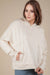 Raw Edge Cute Detail Hoodie Knit Top in Oatmeal