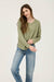 Waffle Knit Henley in Light Olive