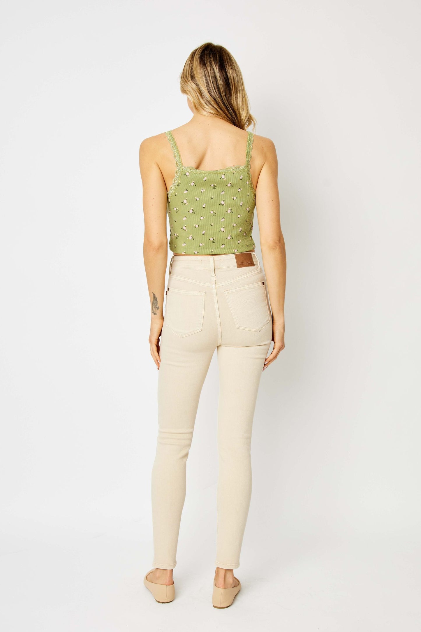 Wanda High Rise Control Top Skinny Jeans in Bone