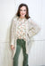 Knit Netted Cardigan in Cream