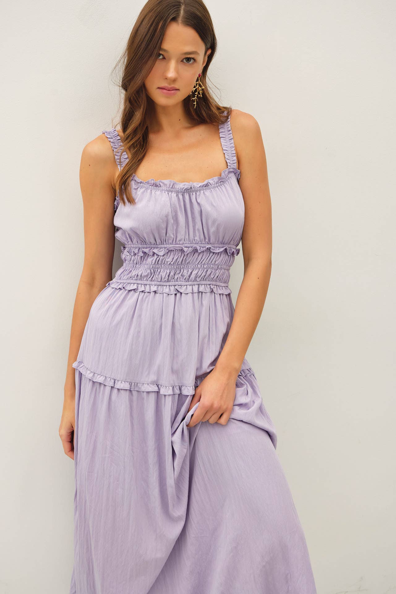 Ruffle Dress in Iris