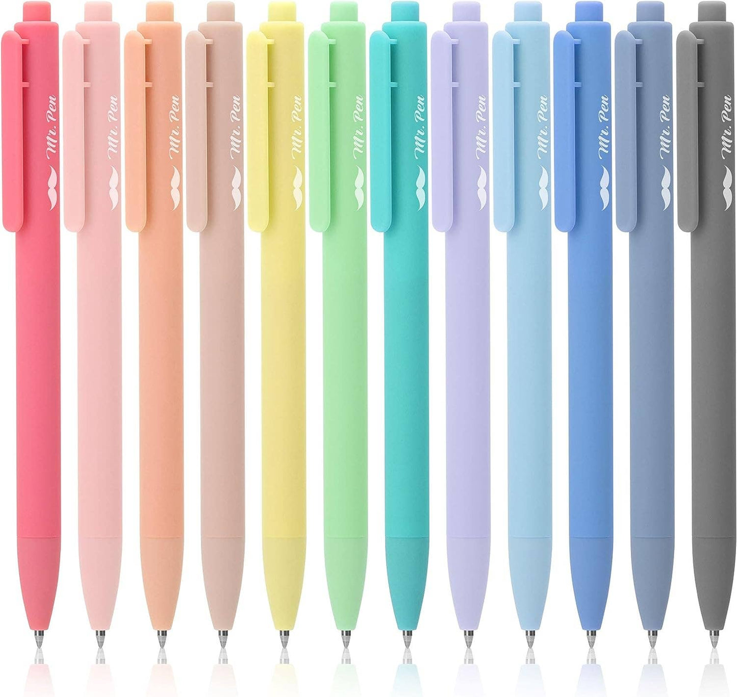 Mr. Pen 12-Pack Fast Dry Retractable Gel Pens