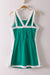 Color Block Activewear Mini Dress W/ Bra Cap in Green