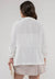 Beverly Hills 3/4 Rouched Sleeve Blazer in Vinbrant White