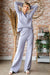 Relaxed Knit Straight Pants in Pale Blue Lavender