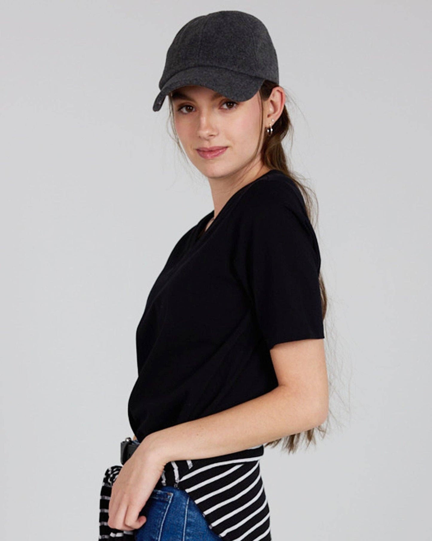 Your Favorite Short Sleeve V-Neck Basic Tee in Black