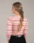 Sweet Stripes Top in Blush Pink