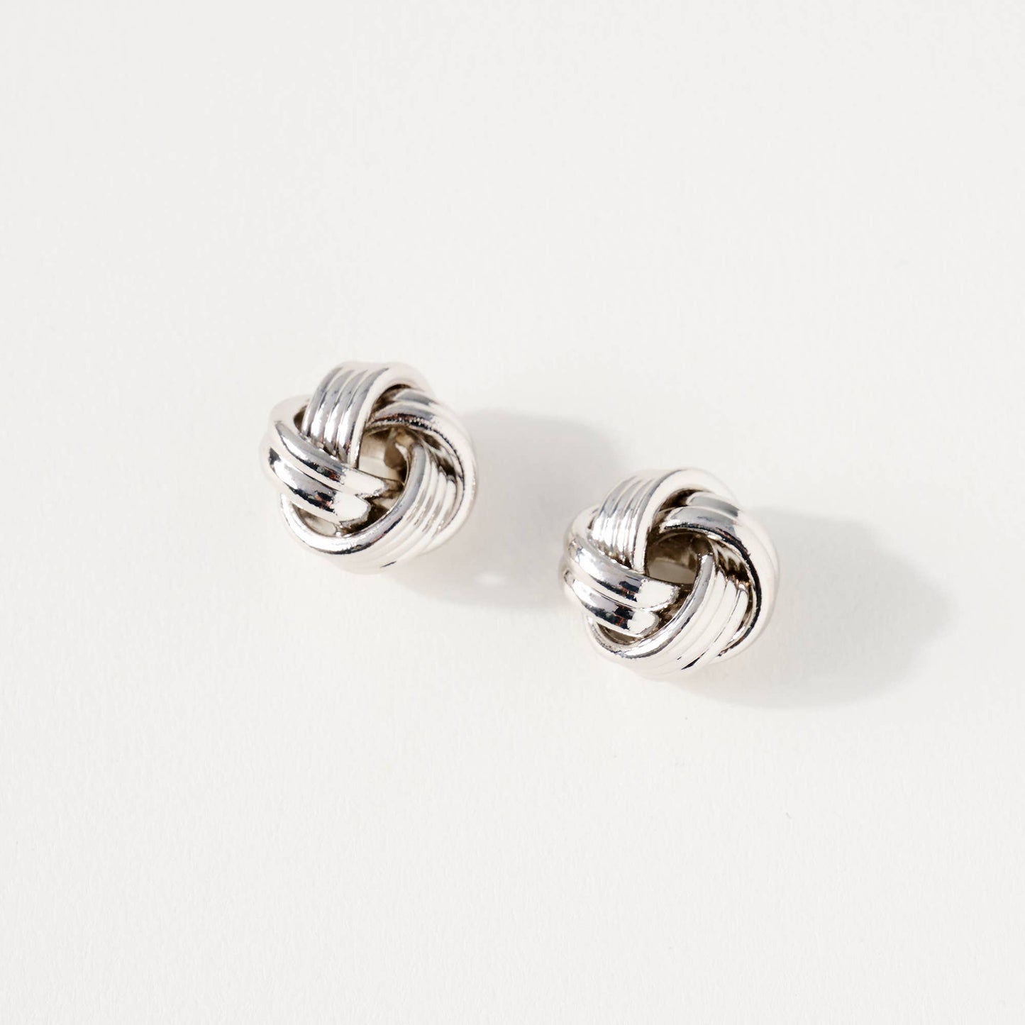 Metal Knot Stud Earrings