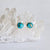 Copper Turquoise Stud Earrings