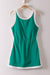 Color Block Activewear Mini Dress W/ Bra Cap in Green