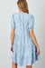 Novelty Texture Woven Tiered Dress in Light Blue