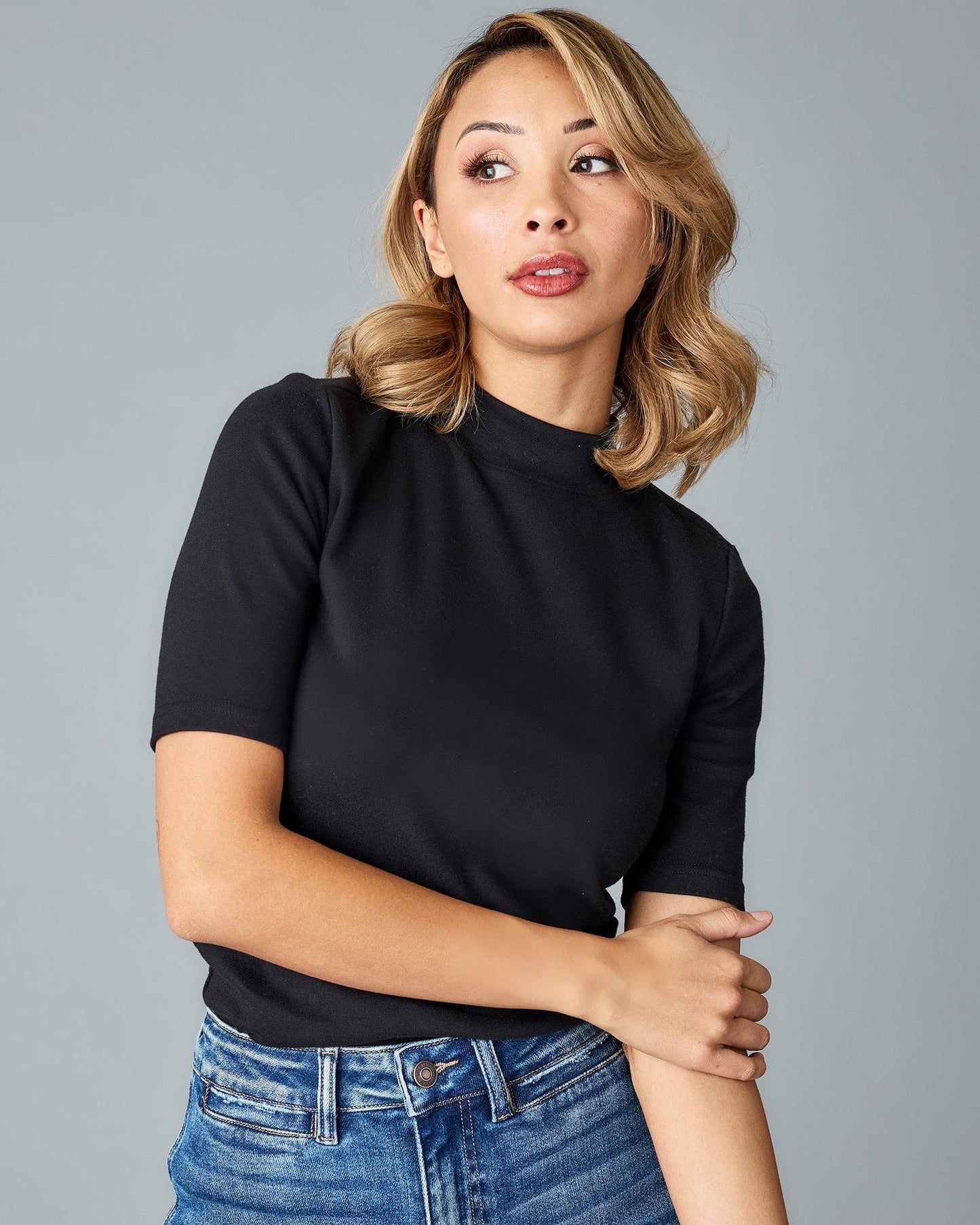 Classic Mock Neck Top