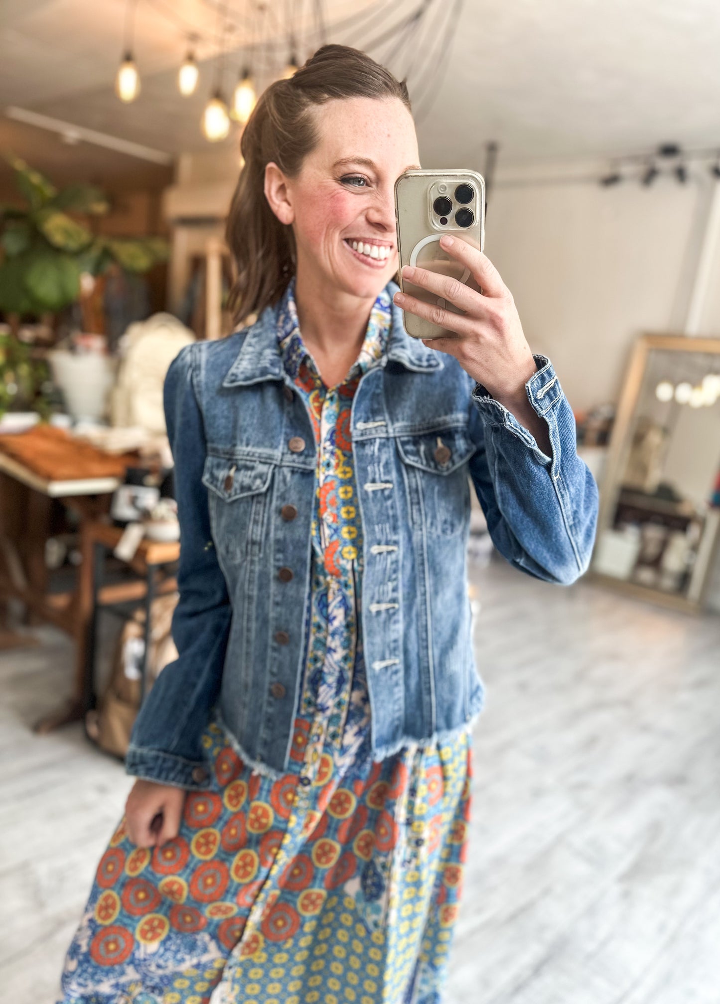 Ariel Denim Jacket in Medium Wash