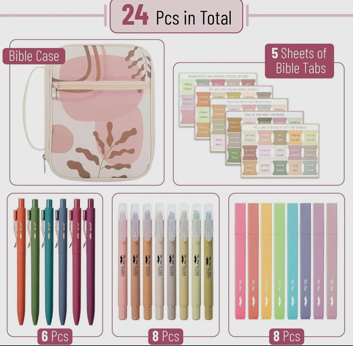 Mr. Pen Bible Journaling Kit with highlighters, pens and markers