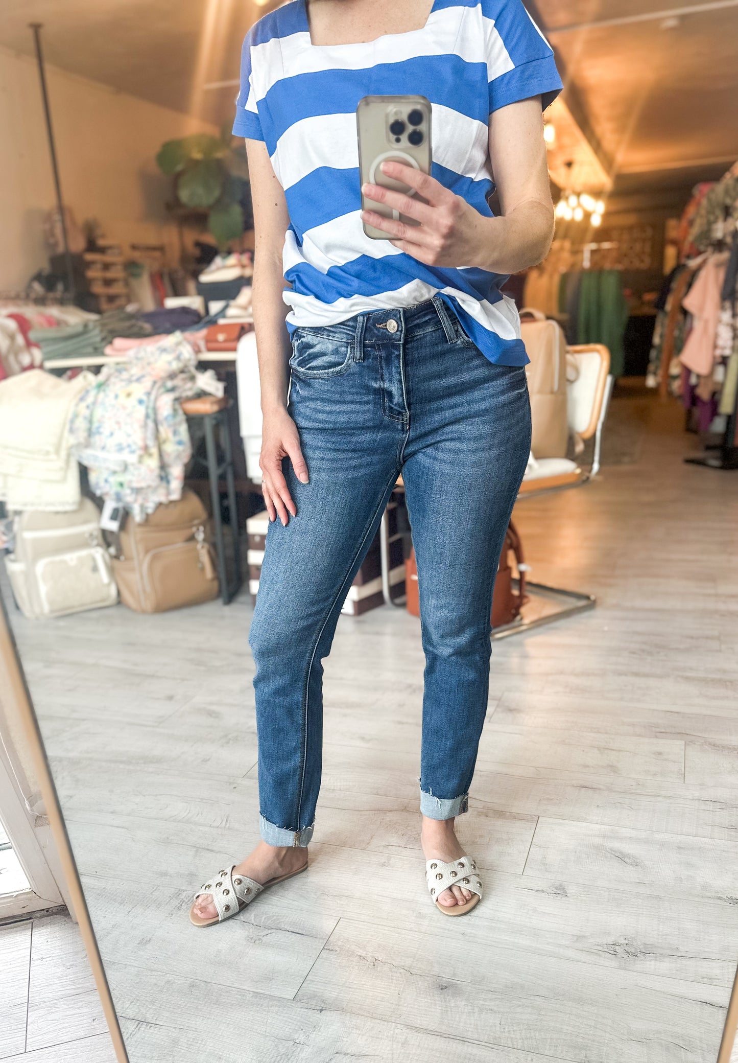 High Rise Slim Straight Denim by Lovervet