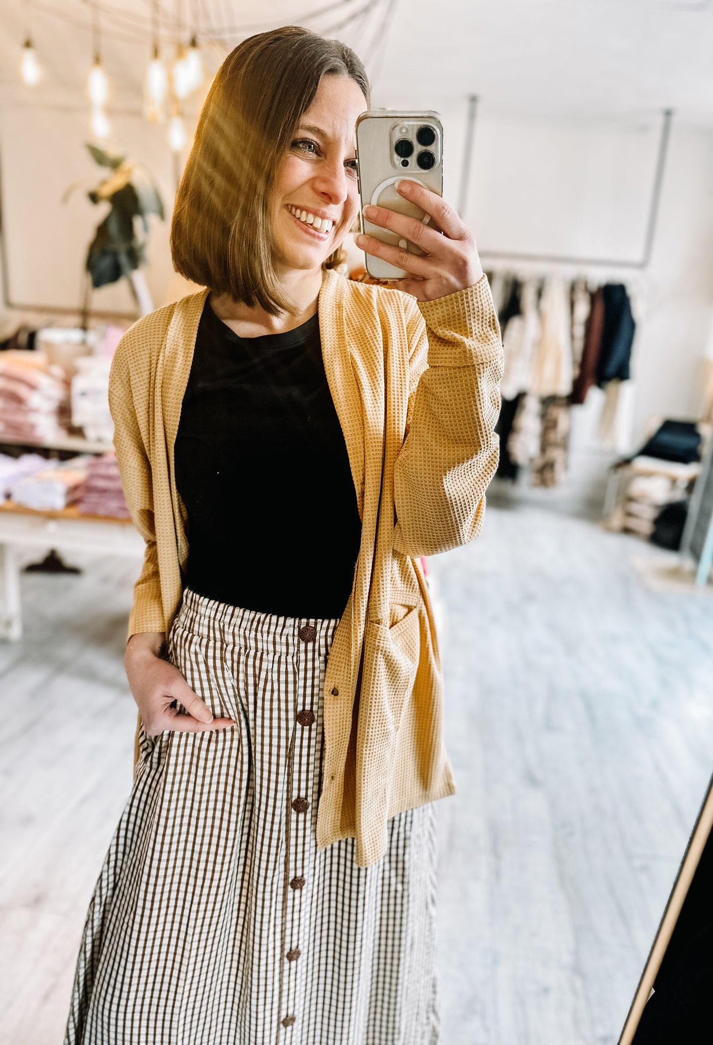 McKenna Gingham Maxi Skirt