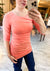 As If Tunic in Sunset Coral