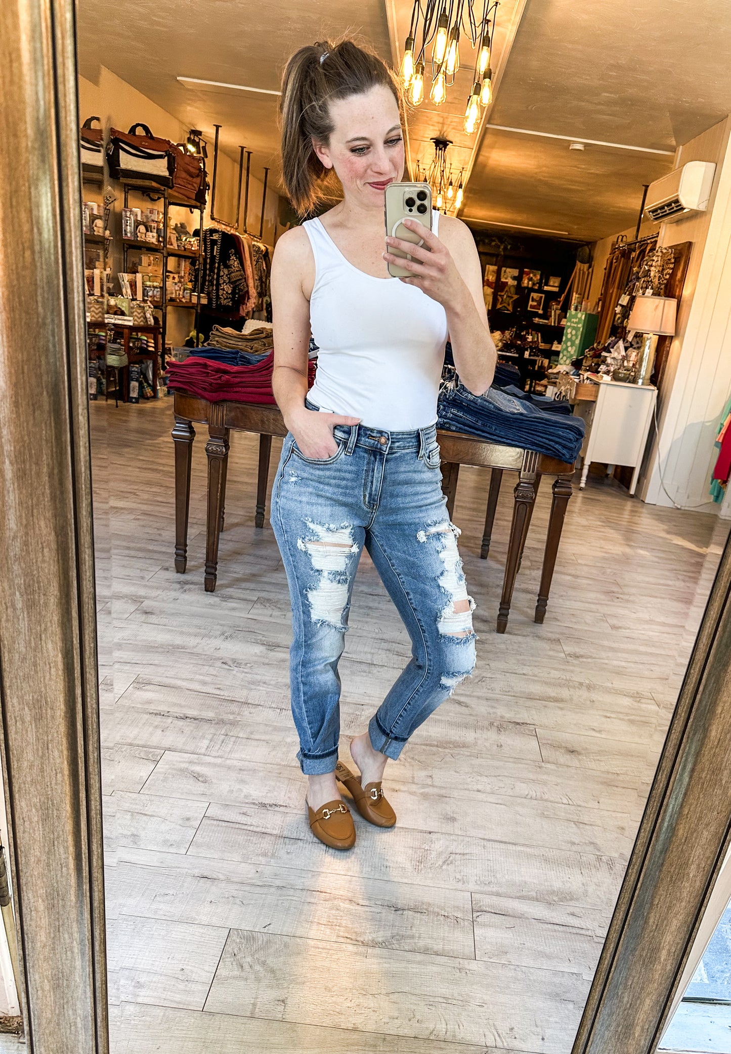 Destroyed Boyfriend Light Wash by Judy Blue