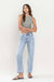 High Rise Ankle Straight Cotton Denim by Lovervet.