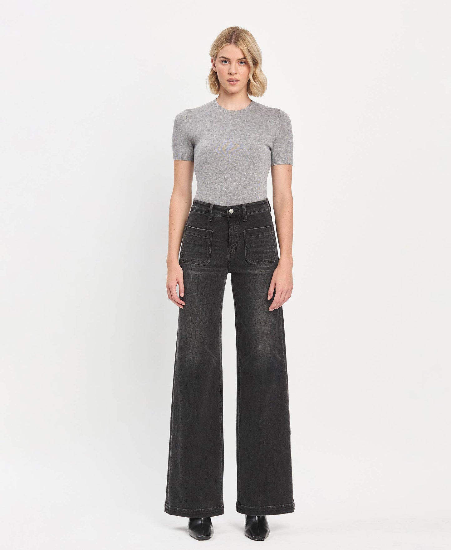 High Rise Wide Leg Trouser by Vervet