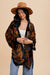 Burnout Velvet Kimono in Black, Bronze and Burgundy