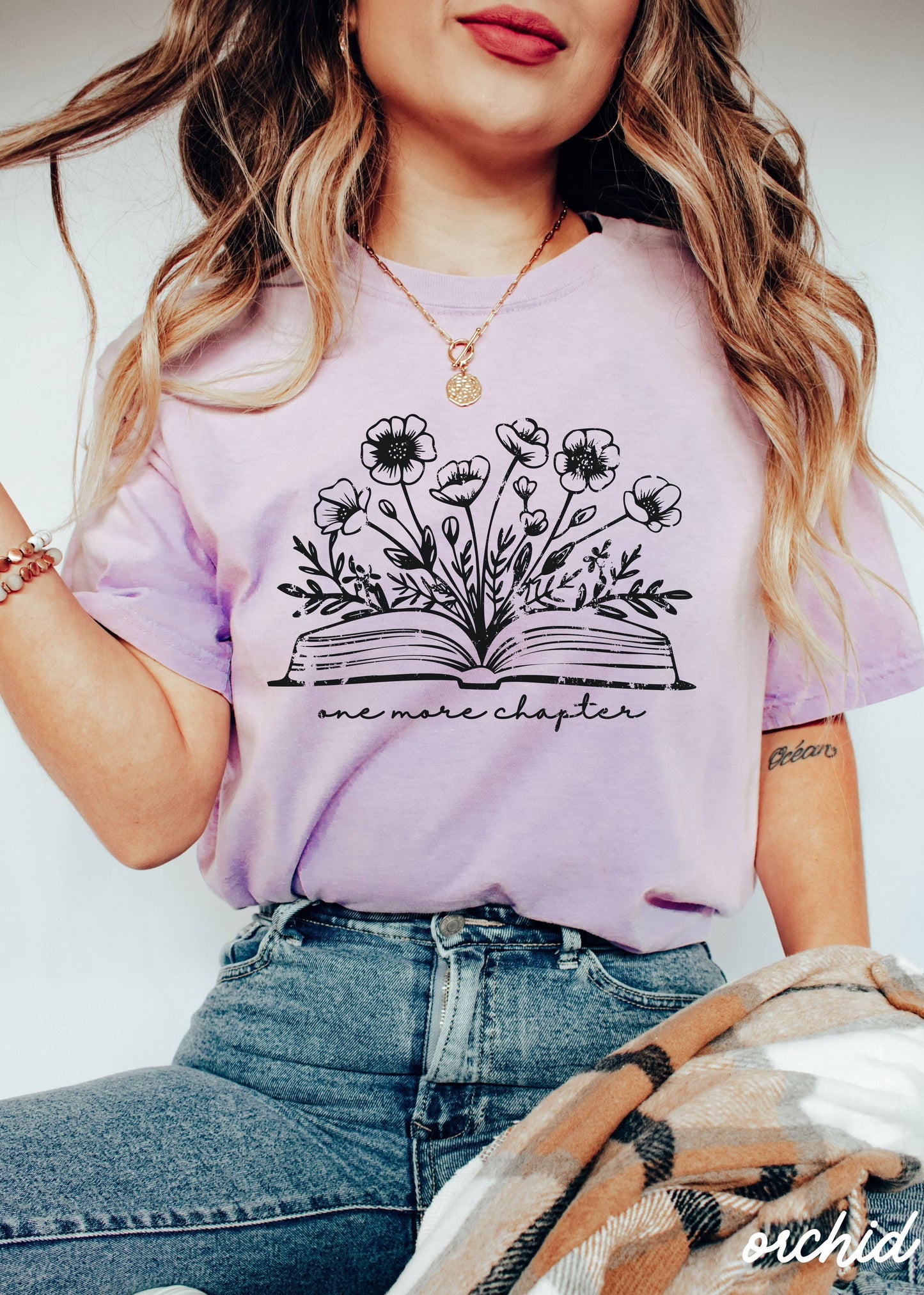 One More Chapter Floral Book Tee