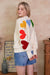 Oversized Rainbow Heart Shaped Patch Sweater