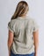 Allie Short Sleeve Striped Button Down Blouse