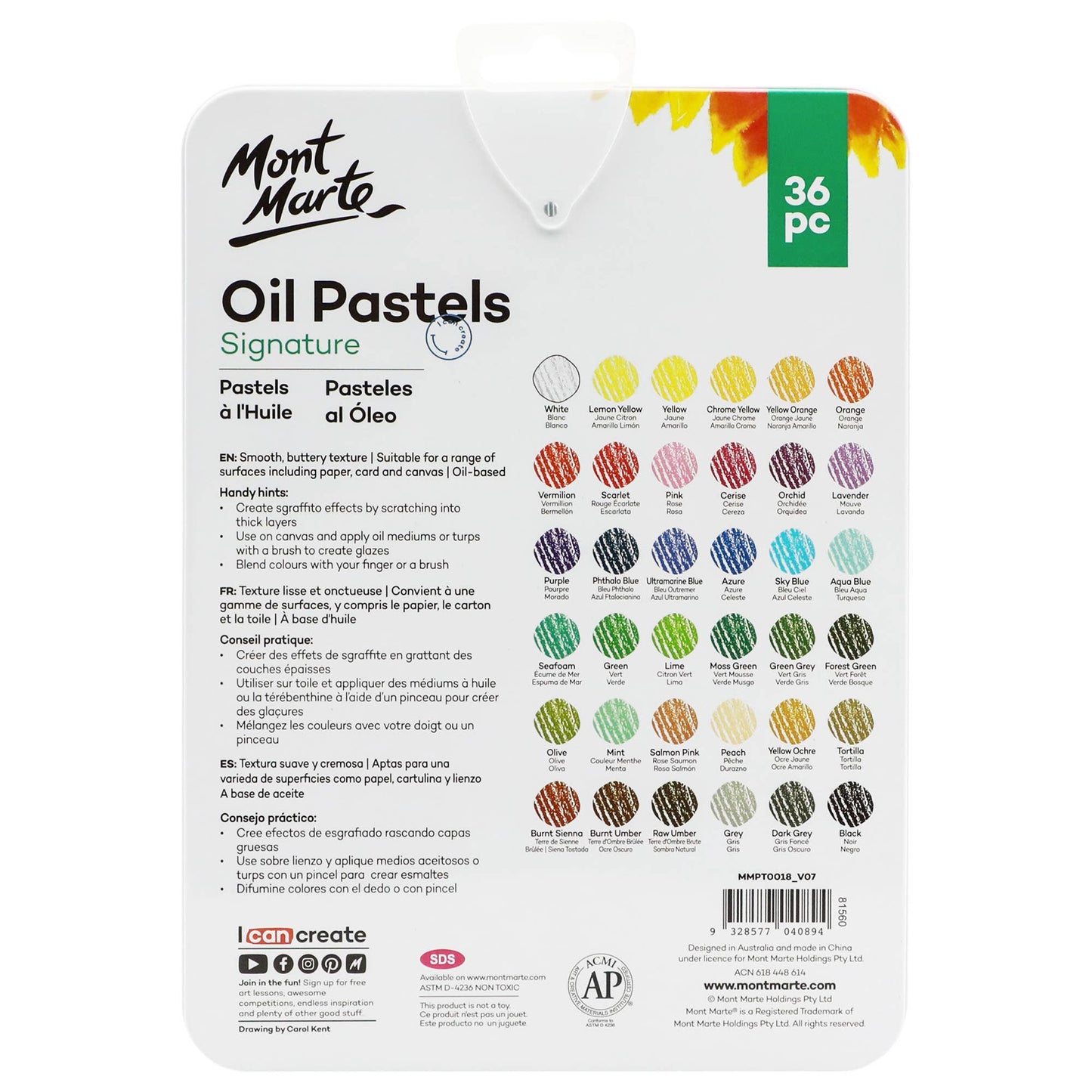 Oil Pastels in Tin Signature 36pc