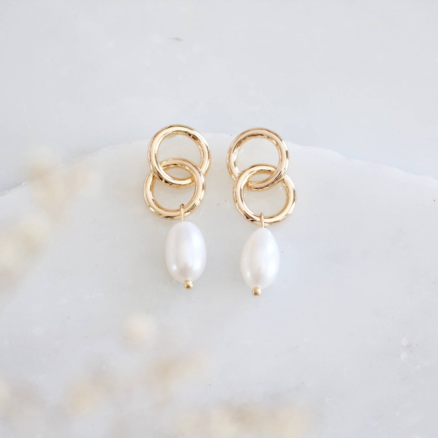 Pearl Infinity Earrings