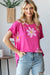 Floral & Fuchsia Knit Top