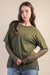 Oversized Casual Knit Top W/ Lace in Olive or Black