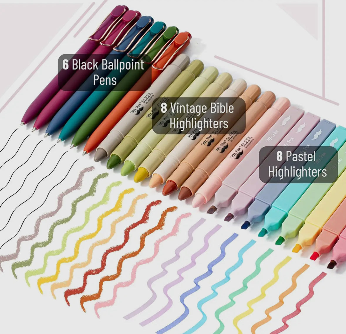Mr. Pen Bible Journaling Kit with highlighters, pens and markers