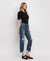 High Rise Crop Straight Distressed Jeans by Lovervet