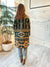Evergreen and Golden Aztec Knit Cardigan