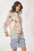 Lace Floral Mix Fabric Long Sleeves