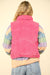 Zig-Zag Padded Corduroy Puffer Jacket - Multiple Colors