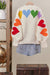 Oversized Rainbow Heart Shaped Patch Sweater