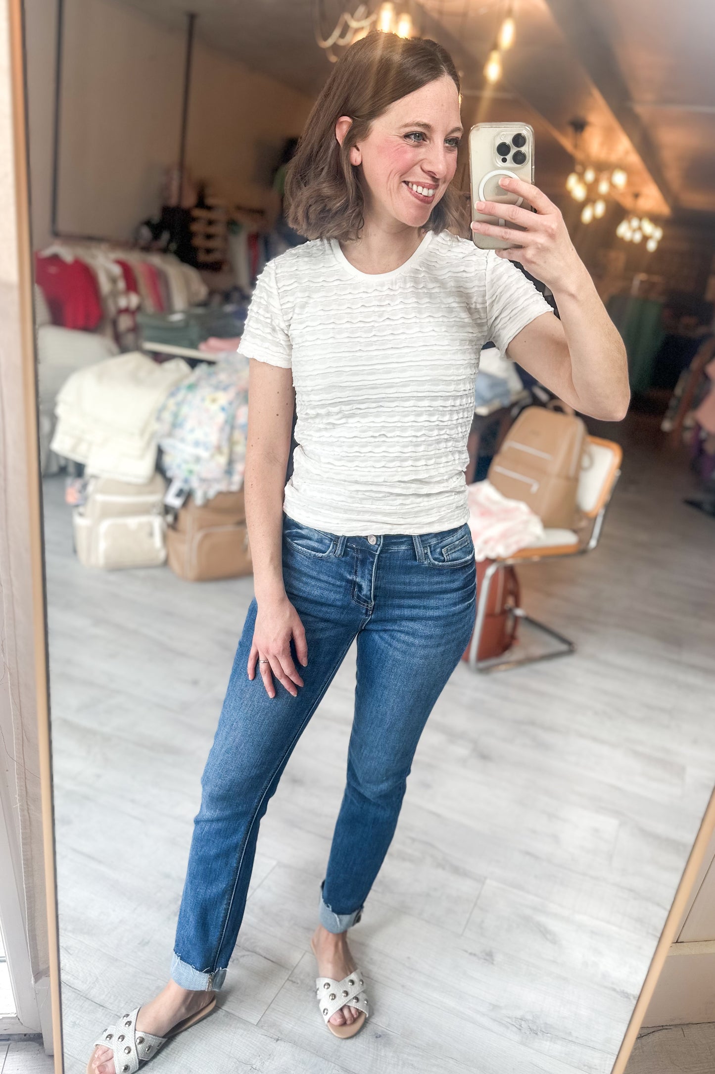 High Rise Slim Straight Denim by Lovervet