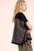 Dolman Sleeve Textured Knit Casual Top in Black & Grey