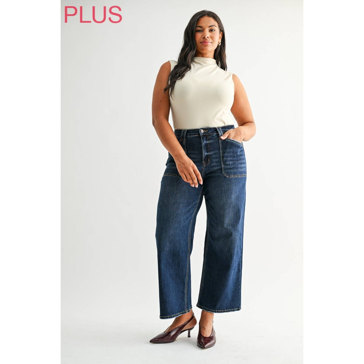 HIGH RISE WIDE LEG PATCH POCKET