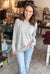 Heather Grey Waffle Knit Sweater